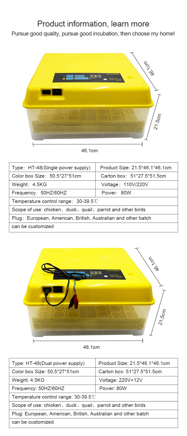 Professional Hatchery Equipment Manufacturers Automatic Mini Egg Incubators Chicken Duck Broiler Incubators for Hatching Eggs